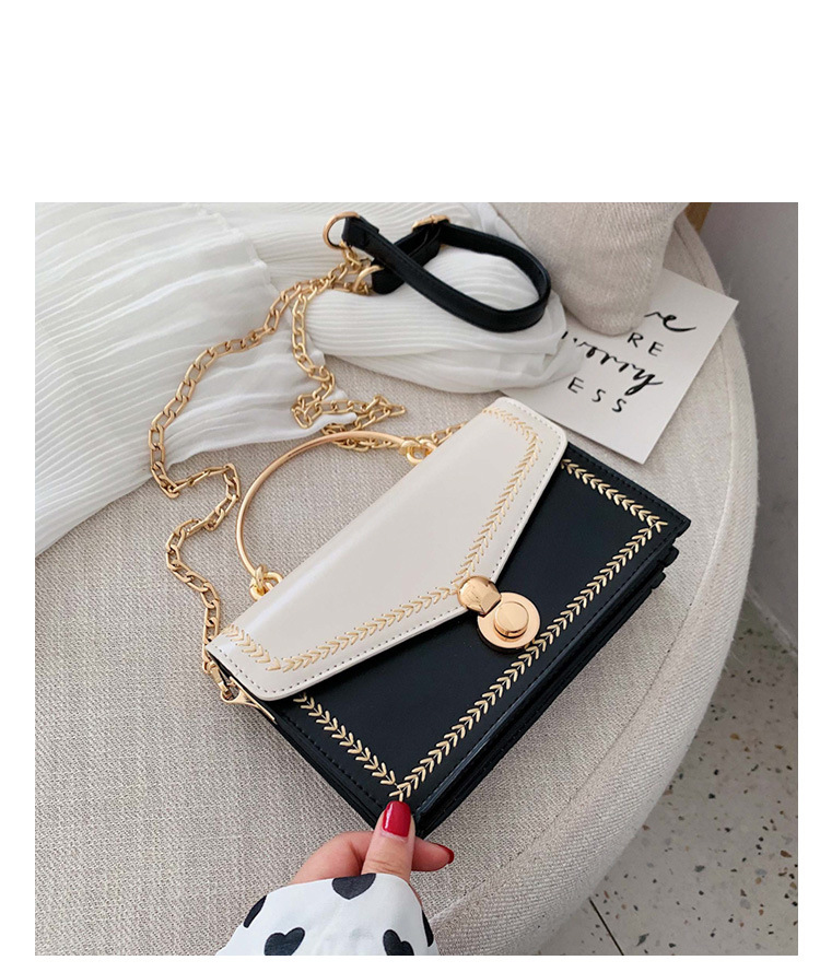 Fashion Black Diagonal Shoulder Chain Tote,Handbags