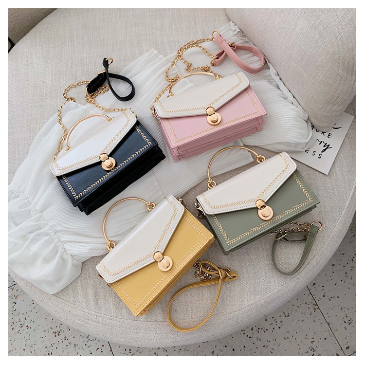 Fashion Pink Diagonal Shoulder Chain Tote,Handbags
