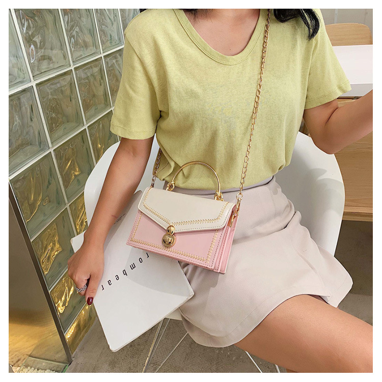Fashion Yellow Diagonal Shoulder Chain Tote,Handbags