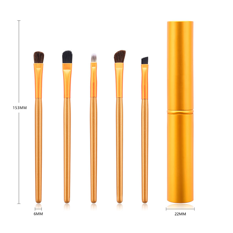 Fashion Gold 5-pack Eye Makeup Brush,Beauty tools