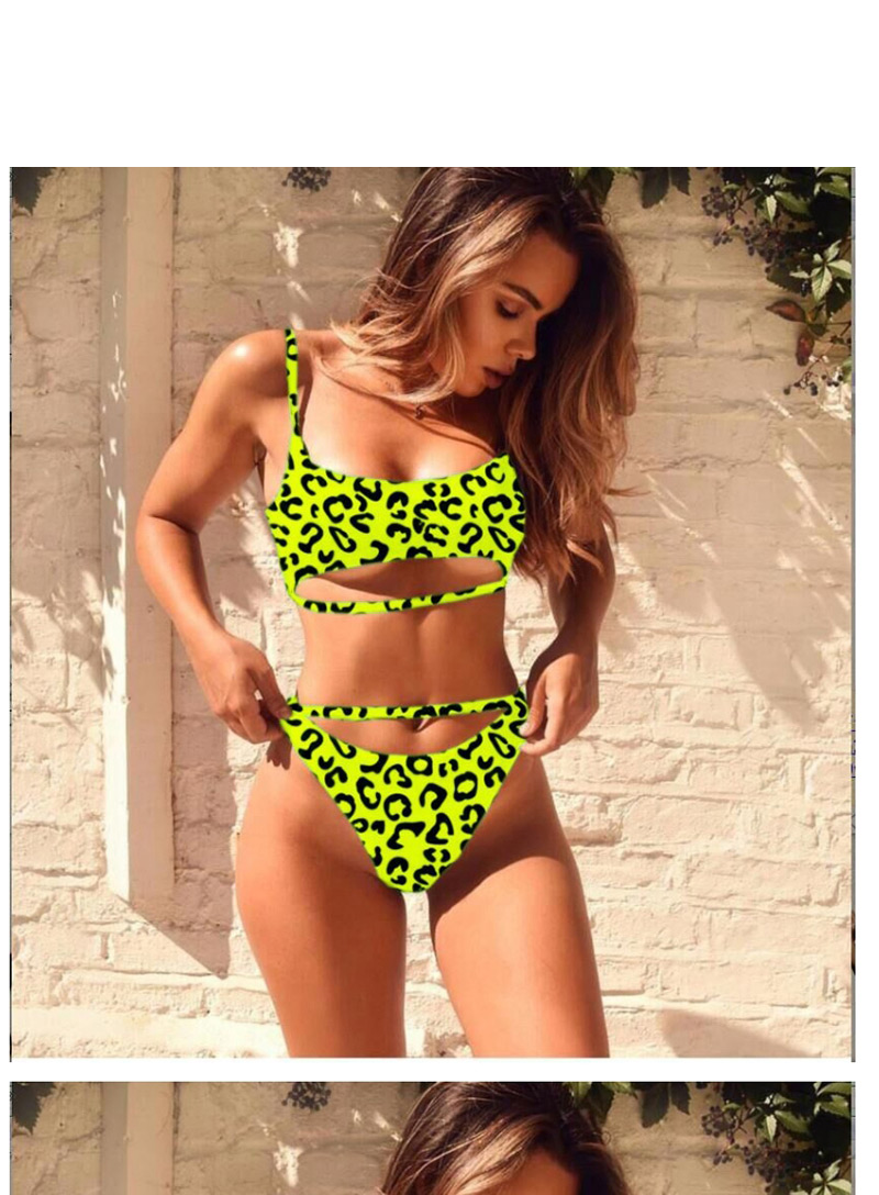 Fashion Color Leopard Split Swimsuit,Bikini Sets