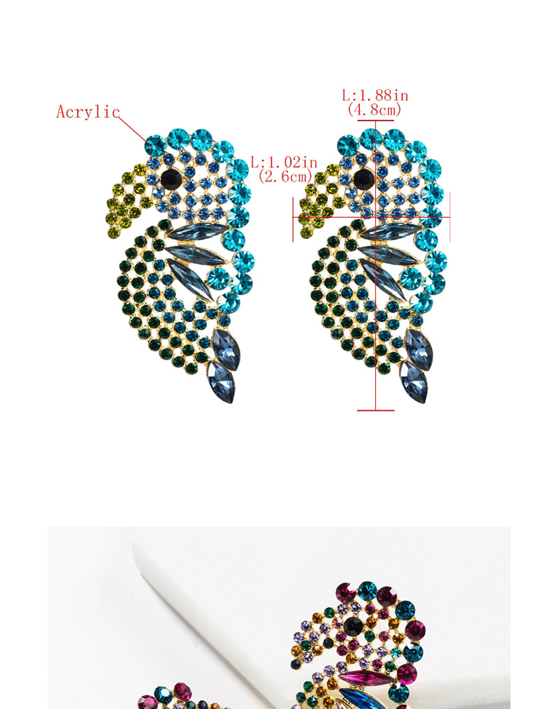 Fashion Color Acrylic Diamond Stud Earrings,Stud Earrings