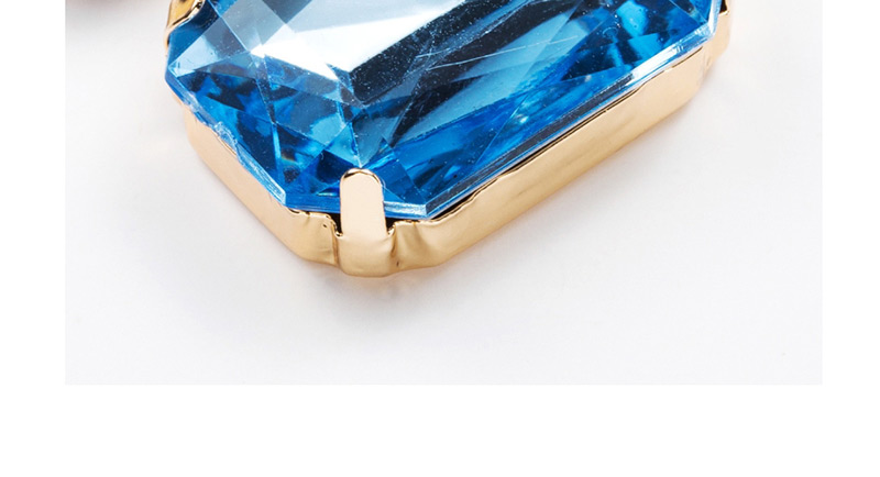 Fashion Blue Acrylic Diamond Sapphire Earrings,Drop Earrings