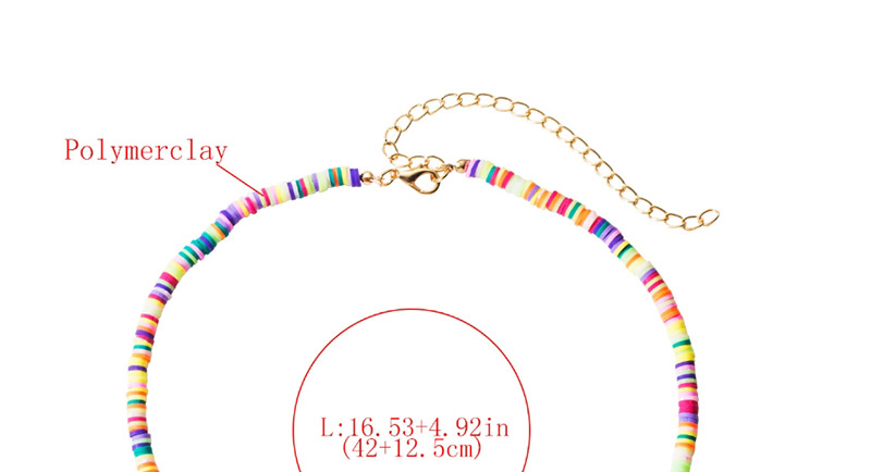 Fashion Color Colorful Soft Ceramic Small Round Shell Natural Stone Necklace,Bib Necklaces