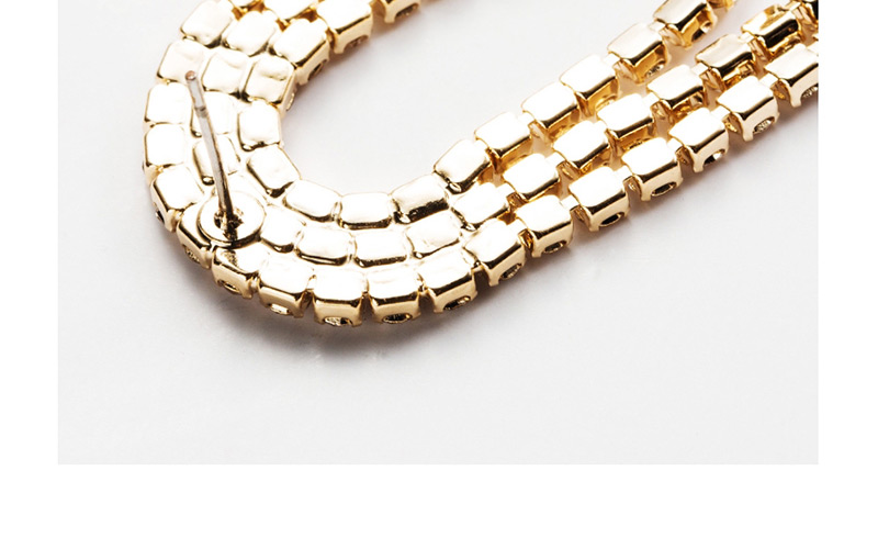 Fashion Gold Acrylic-studded Tassel Earrings,Drop Earrings