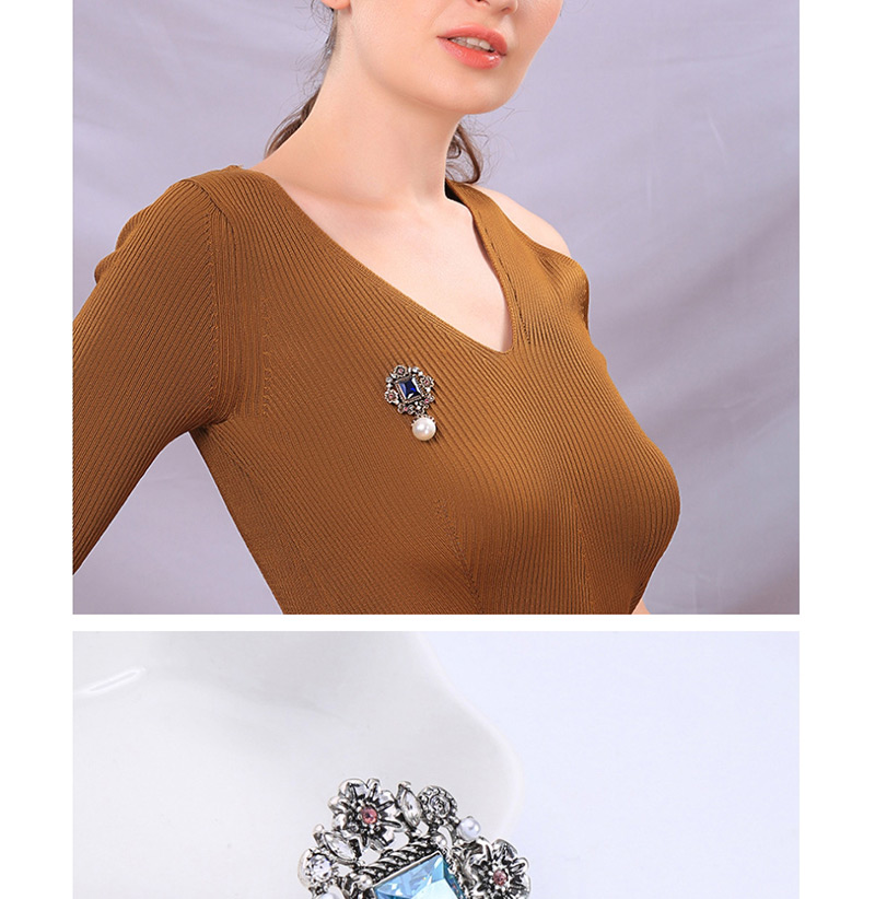Fashion Russian Gold Diamond Brooch With Diamonds,Korean Brooches