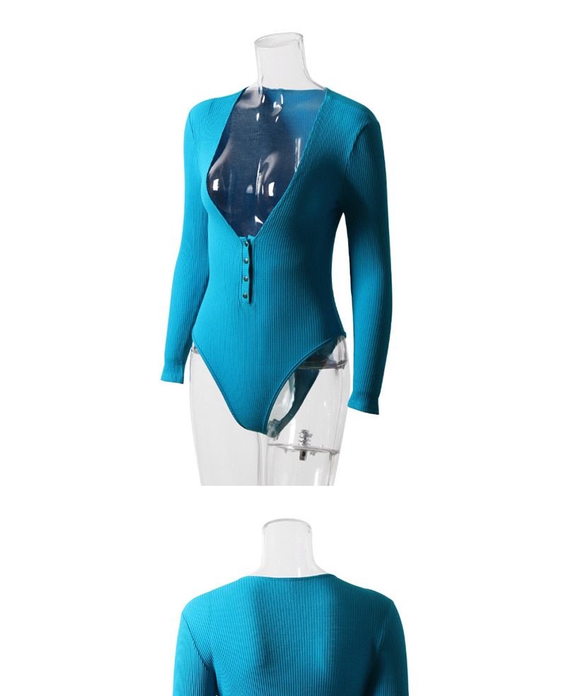 Fashion Gray Pit V-neck Jumpsuit,Bodysuits