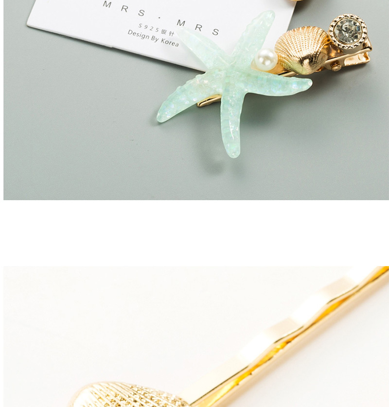 Fashion Light Yellow Starfish Hairpin Three-piece,Hairpins