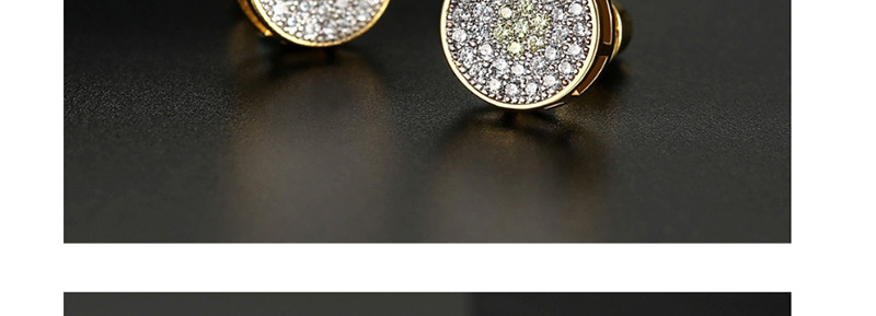 Fashion 18k Gold Micro-studded Stud,Earrings