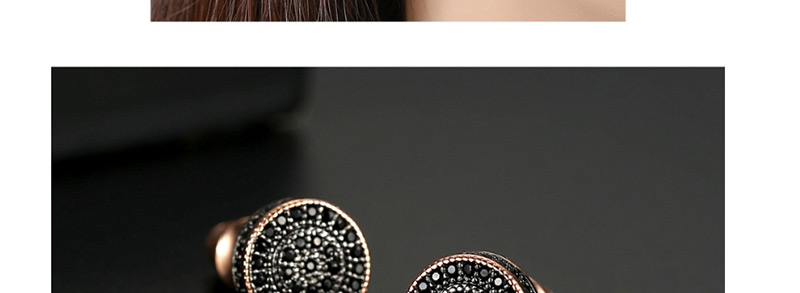 Fashion 18k Gold Full Diamond Round Earrings,Earrings