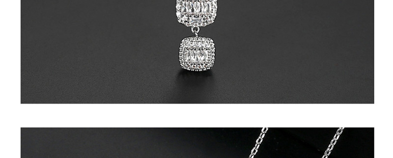 Fashion Platinum Copper Inlaid Zirconium Necklace,Necklaces