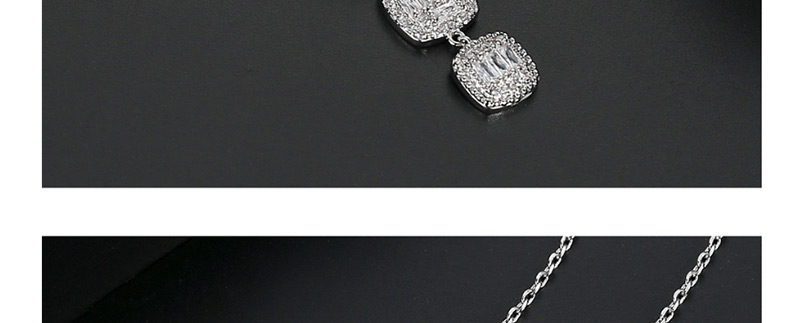 Fashion Platinum Copper Inlaid Zirconium Necklace,Necklaces