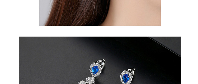 Fashion Blue Water Droplet Earring,Earrings