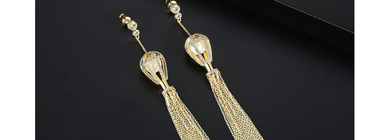 Fashion 18k Gold Lantern Tassel Earrings,Earrings