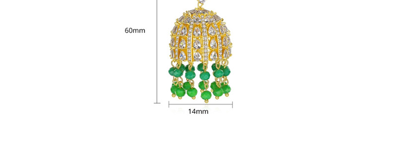 Fashion 18k Gold Copper Inlay Zircon Earrings,Earrings