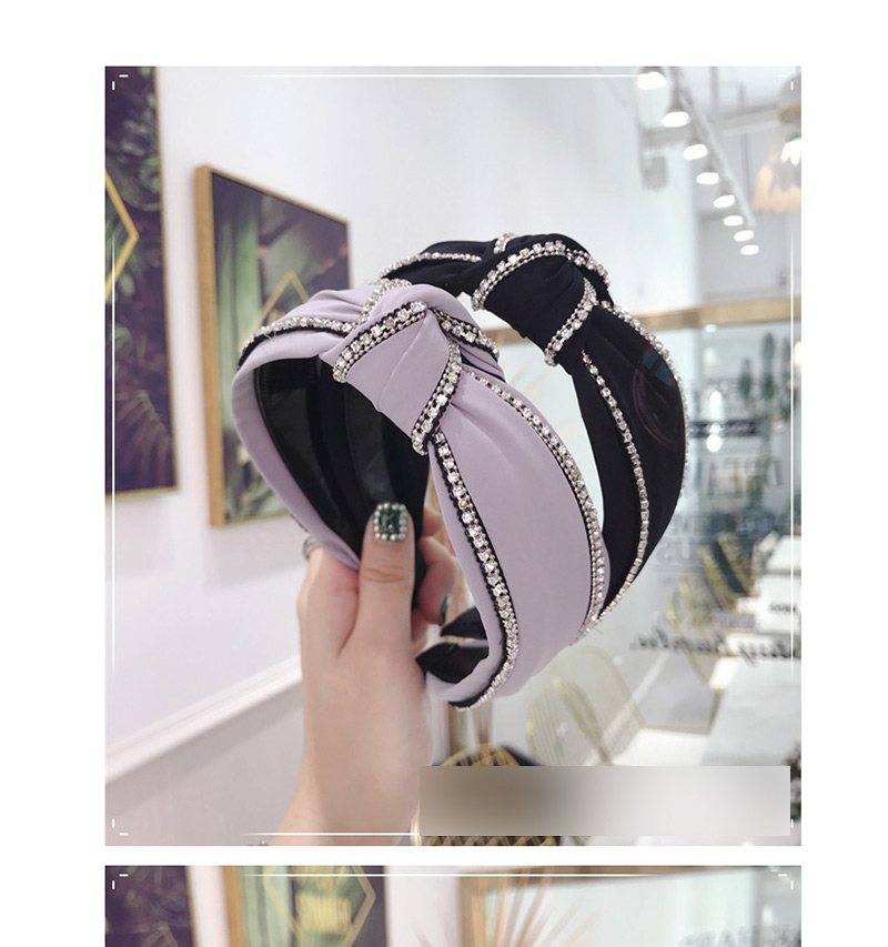 Fashion Pink Cloth-studded Knotted Wide-brimmed Headband,Head Band