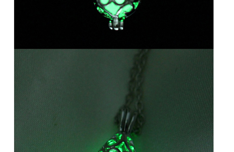 Fashion Blue And Green Luminous Starry Night Pearl Fat Drops Open Openwork Necklace,Pendants