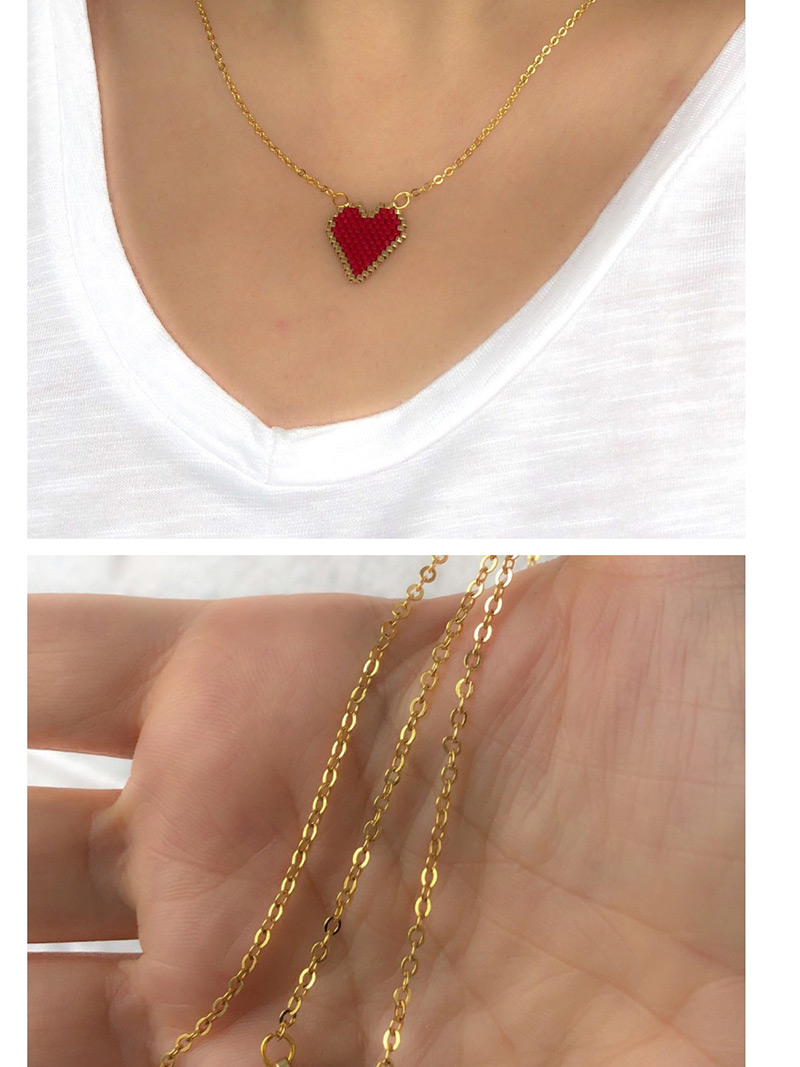 Fashion Red Stainless Steel Love Heart Bracelet Necklace Set,Pendants