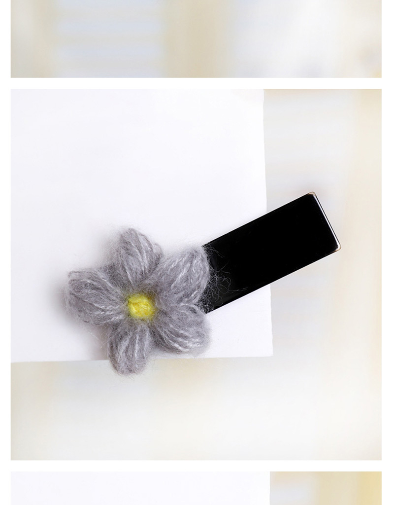 Fashion Beige Small Flower 7cm Duckbill Clip Acetate Plate Small Flower Duckbill Clip,Hairpins