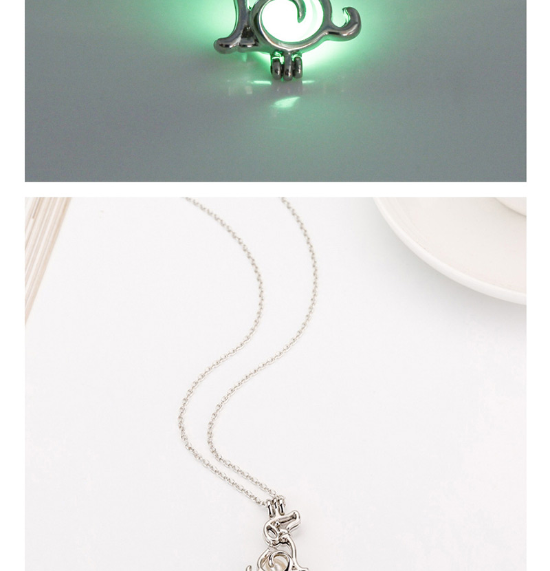 Fashion Blue Green Hollow Luminous Necklace,Pendants