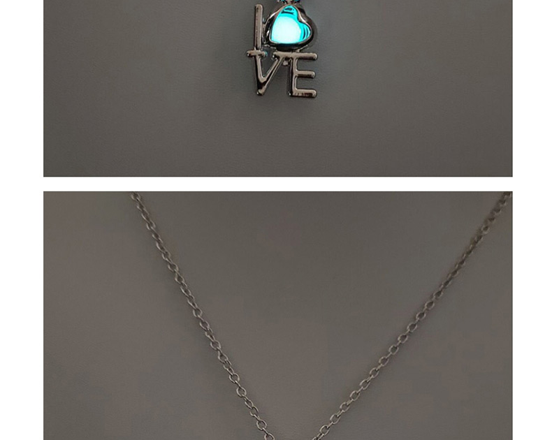 Fashion Yellow Green Love Hollow Fluorescent Necklace,Pendants