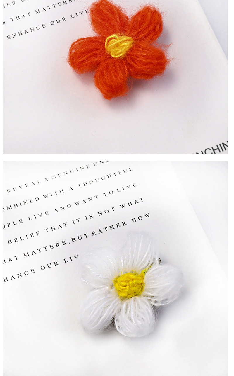 Fashion Yellow Wool Flower Hair Clip Wool Flower Hairpin Candy Color Duckbill Clip,Hairpins