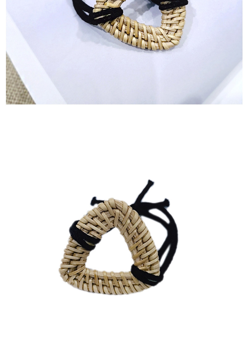 Fashion Brown Donut Hand-woven Hair Ring Braided Retro Geometric Pole Ponytail Bandage,Hair Ring