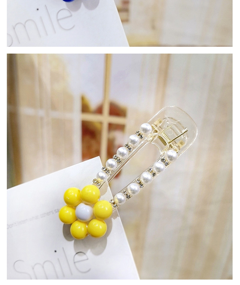 Fashion Yellow Plum Pearl Duckbill Clip Plum Pearl Duckbill Clip,Hairpins