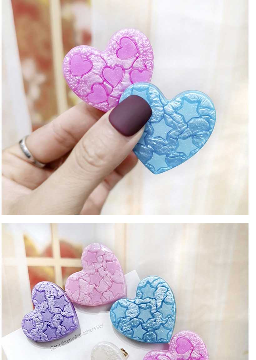 Fashion Purple Love Duckbill Clip Acetate Candy Acrylic Hair Clip,Hairpins