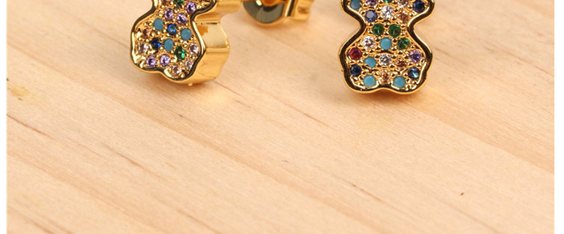 Fashion Gold Bear Cub Stud Earrings,Earrings