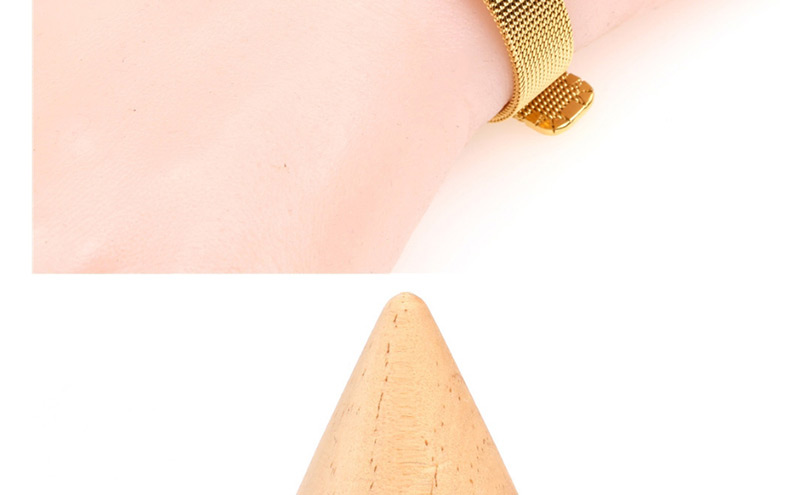 Fashion Gold Diamond Seashell Palm Stainless Steel Mesh Strap Bracelet,Bracelets