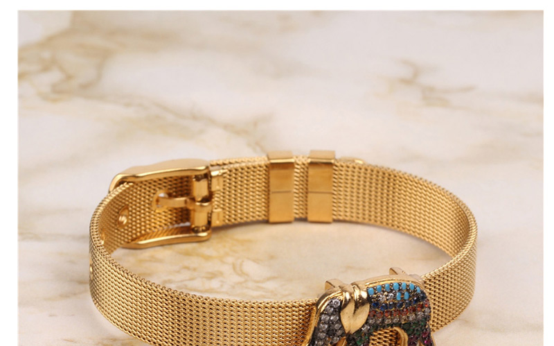 Fashion Gold Diamond Diamond Stainless Steel Mesh Strap Bracelet,Bracelets