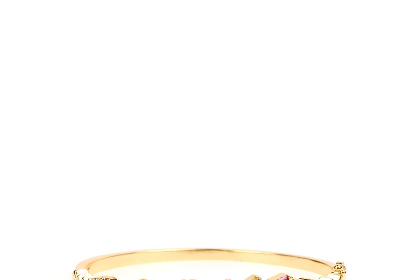 Fashion Gold Copper Plated Diamond-studded Open Bracelet,Bracelets