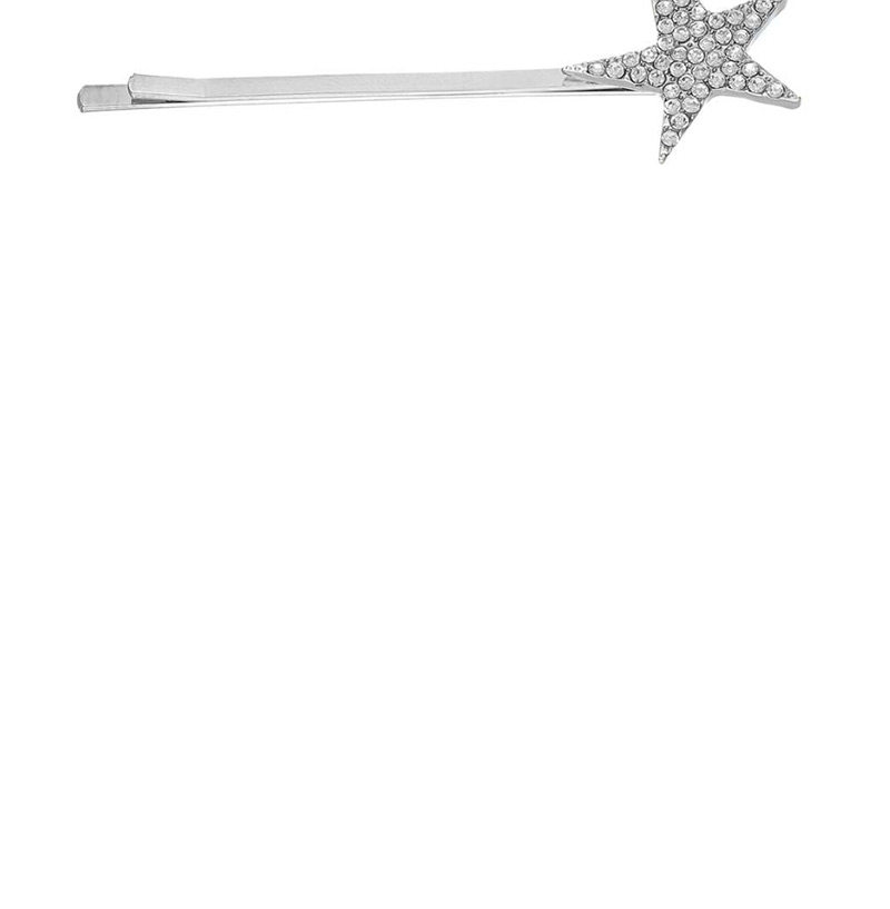 Fashion Three Pieces Of Silver Alloy Diamond-studded Star Hairpin,Hairpins
