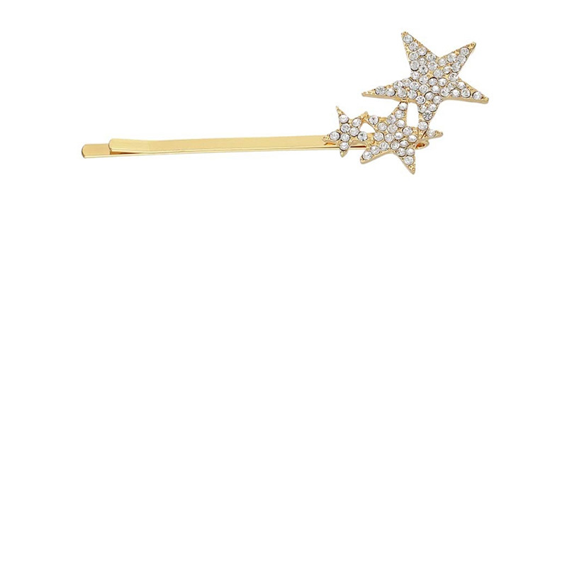Fashion Samsung Word Clip Gold Alloy Diamond-studded Star Hairpin,Hairpins