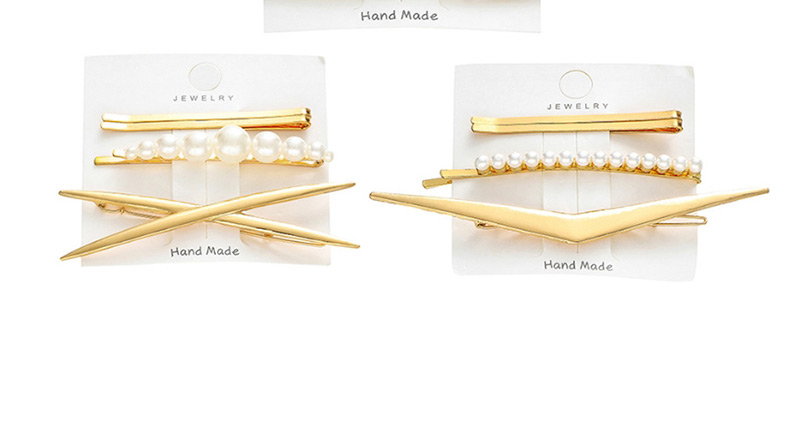 Fashion V Suit Alloy Pearl Hair Clip Set,Hairpins