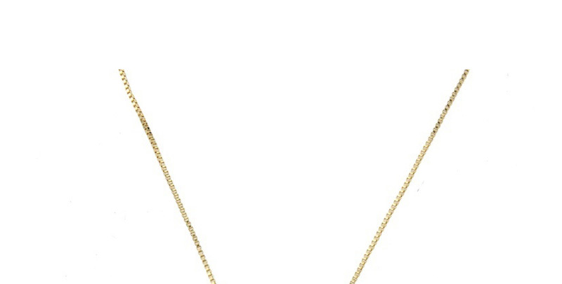 Fashion F Gold Colorful English Alphabet Gold-plated Round Zircon Necklace,Necklaces