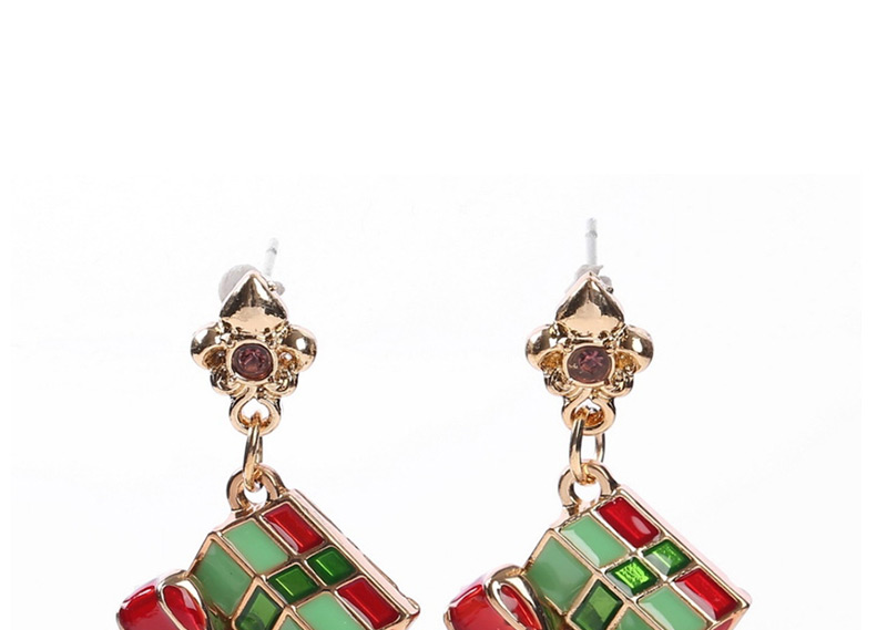 Fashion Red Christmas Gift Box Earrings,Drop Earrings