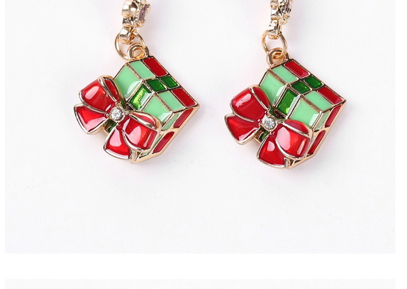 Fashion Red Christmas Gift Box Earrings,Drop Earrings