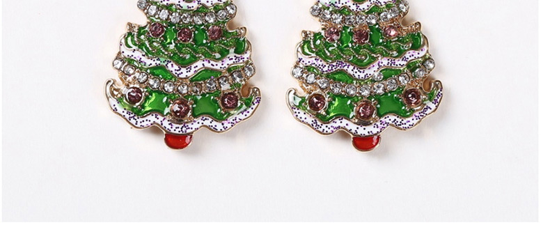 Fashion Green Christmas Tree Stud Earrings,Drop Earrings