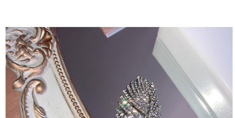 Fashion Ab Color Crystal Feather Rhinestone Clip,Hairpins