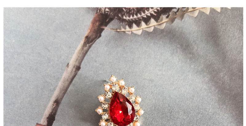 Fashion Red  Silver Needle Full Of Diamond Earrings,Stud Earrings