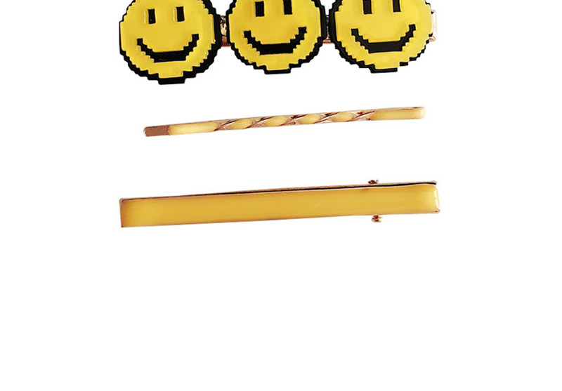Fashion Yellow Smiley Hairpin,Hairpins