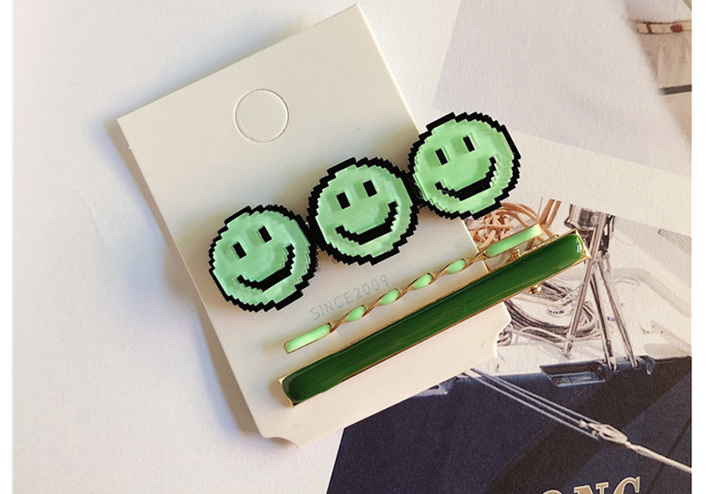 Fashion Green Smiley Hairpin,Hairpins