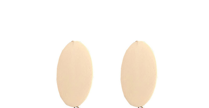 Fashion Khaki Wood Line Ball Geometric Earrings,Drop Earrings