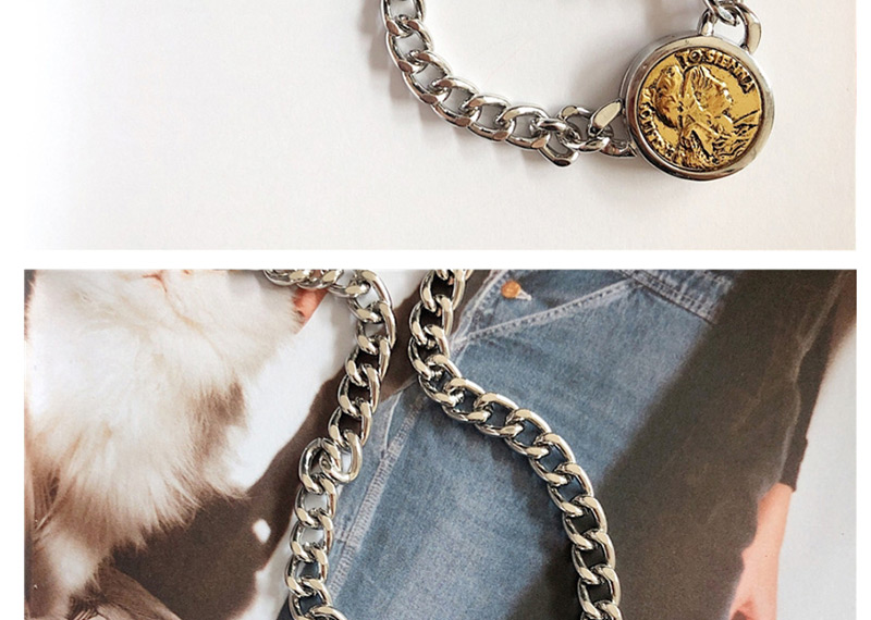 Fashion Silver Coin Head Necklace,Pendants