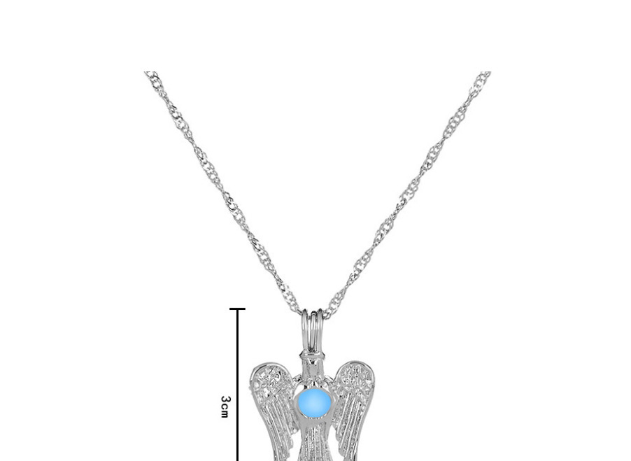 Fashion Blue Green Wings Owl Wings Luminous Beads Necklace,Pendants