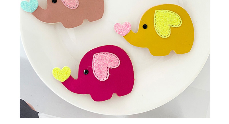 Fashion Light Pink Elephant Cartoon Baby Hairpin,Hairpins