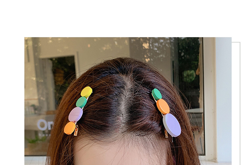 Fashion Purple Clip Wooden Wafer Hair Clip Set,Hairpins