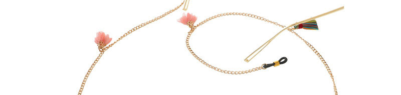Fashion Gold Metal Fringed Flower Chain,Sunglasses Chain